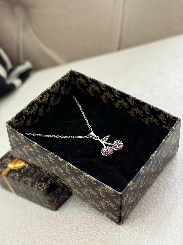 Kiraz Çelik Kolye Silver - Görsel 3