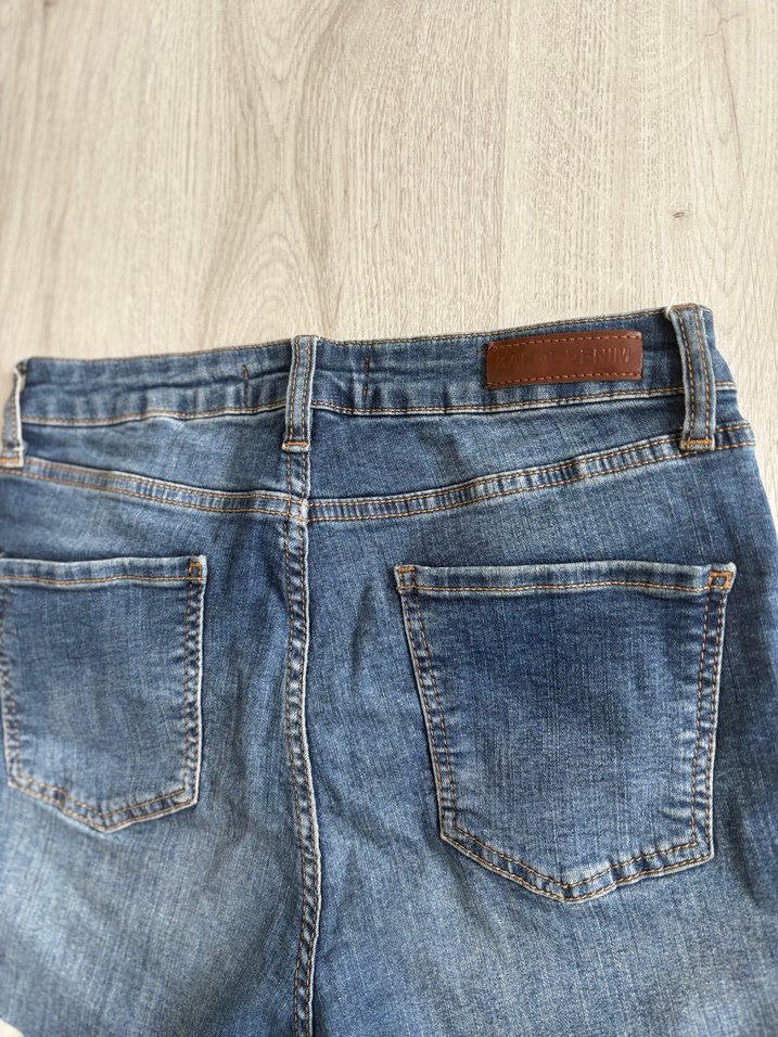 Kadın Mavi Kot Mini Şort - Görsel 2