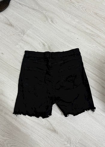 Siyah Mini Denim Şort - Görsel 2