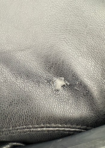 Kadın Siyah Deri Kemerli Uzun Ceket - Görsel 2