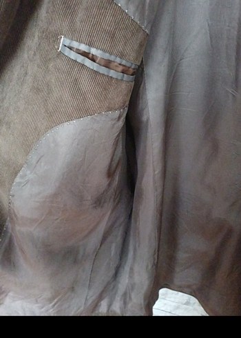 Erkek Kahverengi Kadife Dokulu Blazer Ceket - Görsel 3