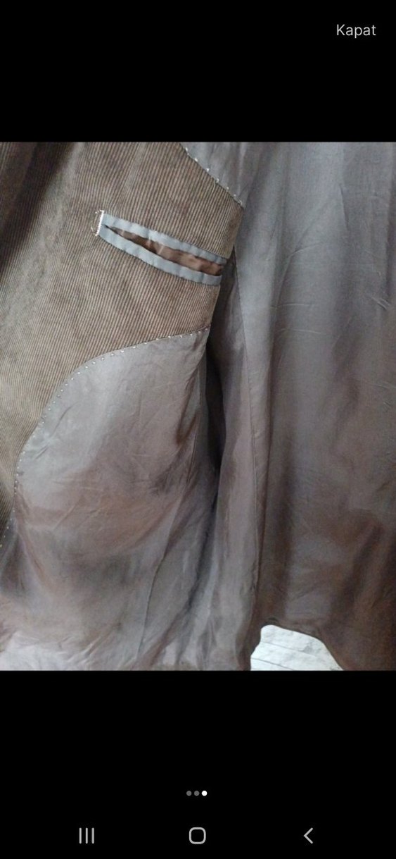 Erkek Kahverengi Kadife Dokulu Blazer Ceket - Görsel 3