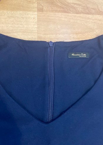 Massimo dutti lacivert Fermuarlı Kadın elbise - Görsel 4