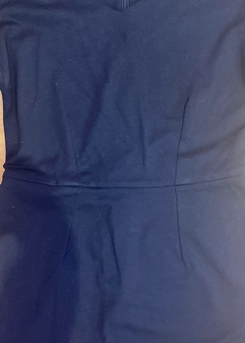 Massimo dutti lacivert Fermuarlı Kadın elbise - Görsel 3