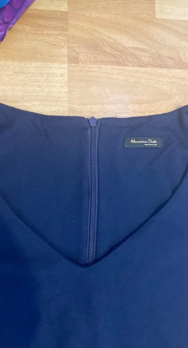 Massimo dutti lacivert Fermuarlı Kadın elbise - Görsel 4