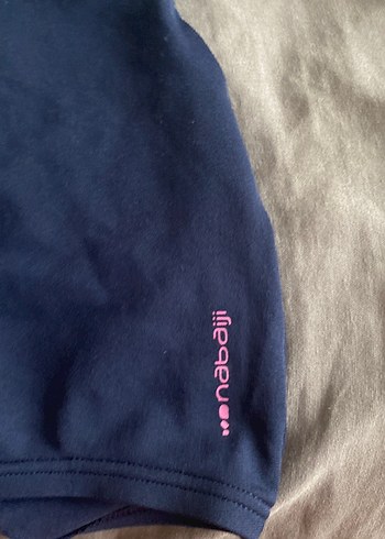 Kadın Lacivert ve Turkuaz Drapeli Spor Mayo - Görsel 2