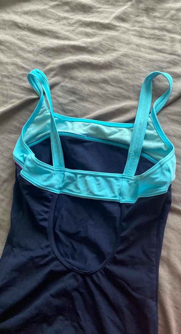 Kadın Lacivert ve Turkuaz Drapeli Spor Mayo - Görsel 4