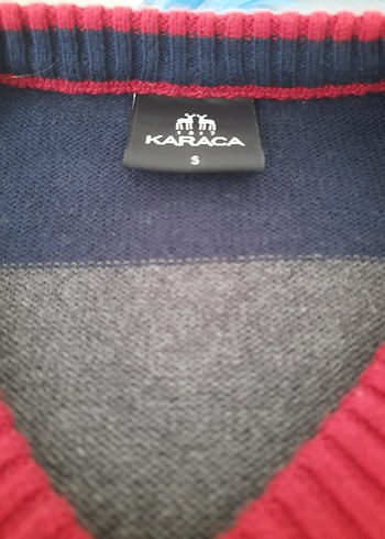 Karaca Gri Çizgili V Yakalı Erkek Triko Kazak - Görsel 4