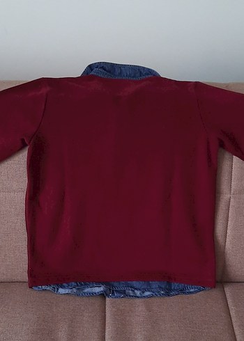 Lcw Erkek Çocuk Bordo Düğmeli Sweatshirt - Görsel 3