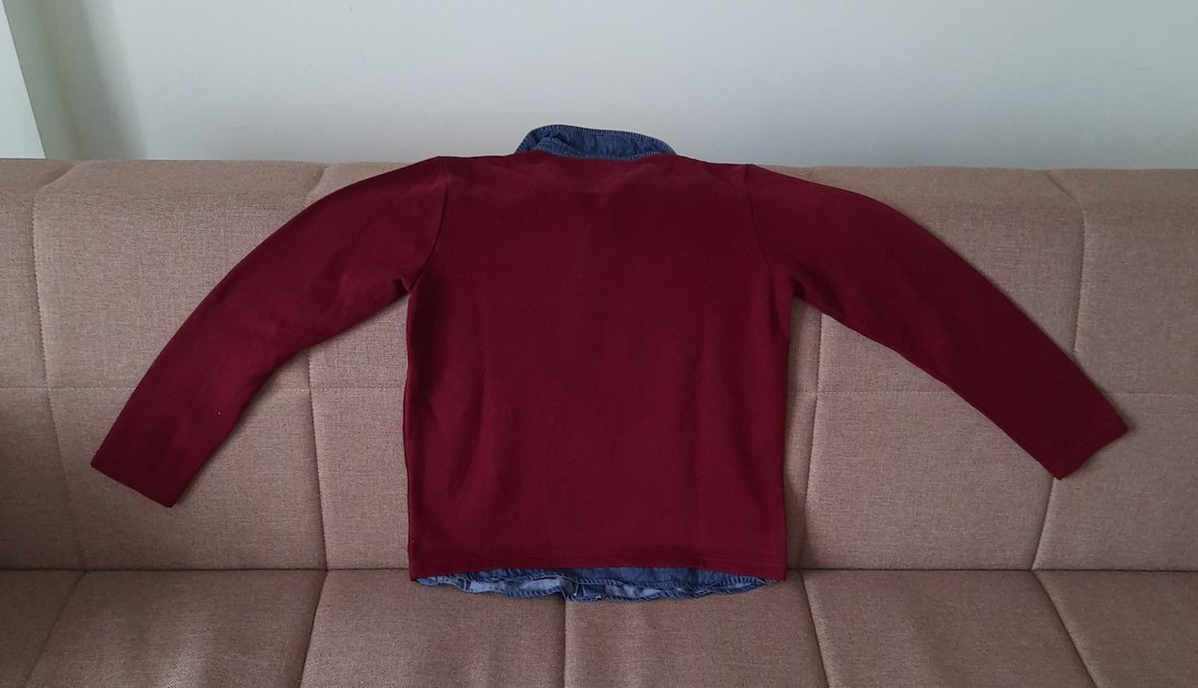 Lcw Erkek Çocuk Bordo Düğmeli Sweatshirt - Görsel 3