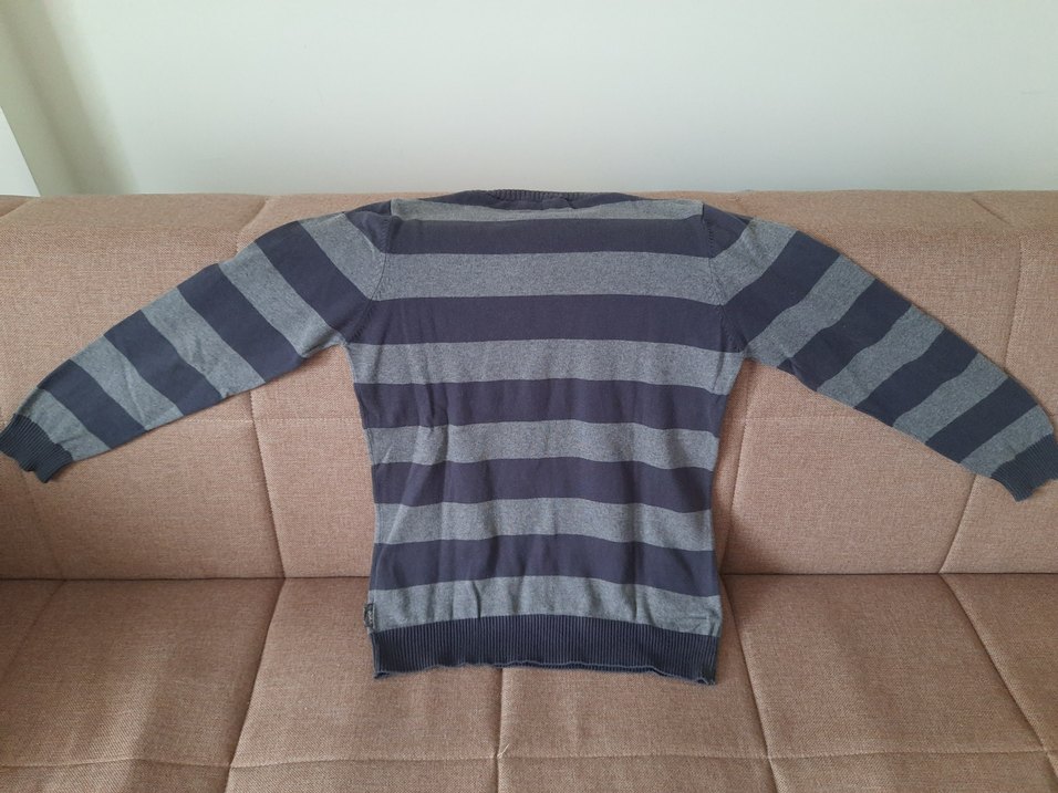 Xside 13 Yaş Gri Çizgili Erkek Çocuk Kazak - Görsel 3