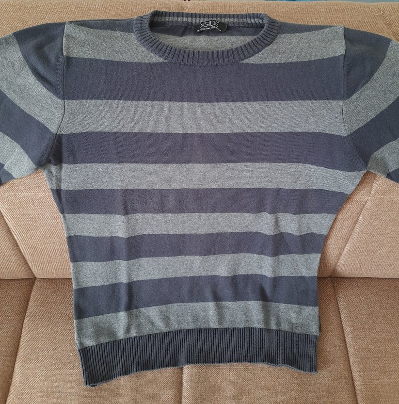 Xside 13 Yaş Gri Çizgili Erkek Çocuk Kazak - Görsel 5