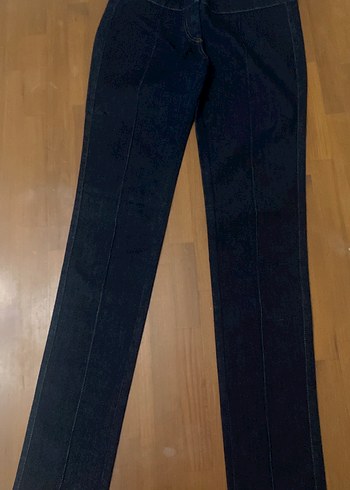 Diğer Kadin Lacivert Kemerli Denim Pantolon