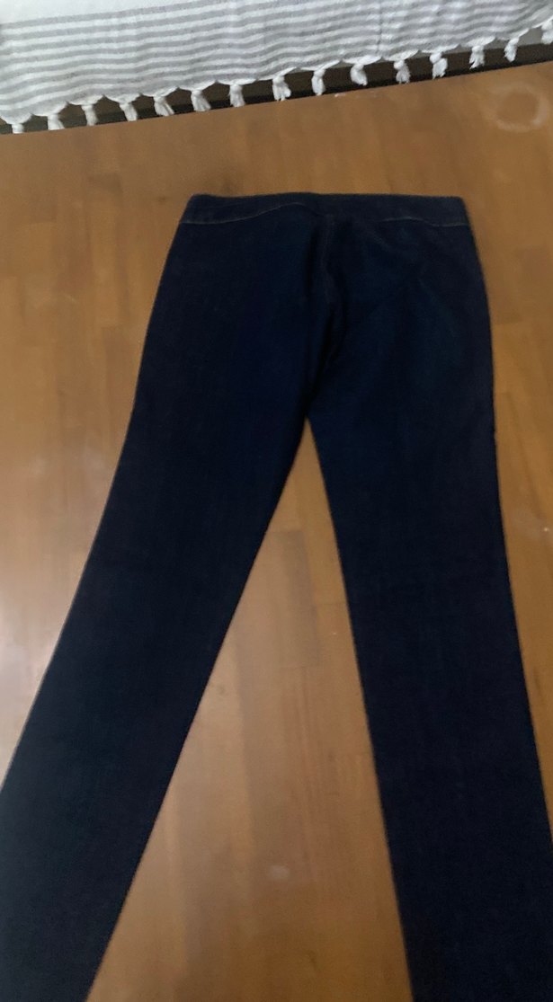 Kadın Lacivert Kemerli Denim Pantolon — görsel 2/3