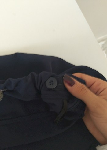 Fırfırlı Lacivert Midi  Eteği - Görsel 2