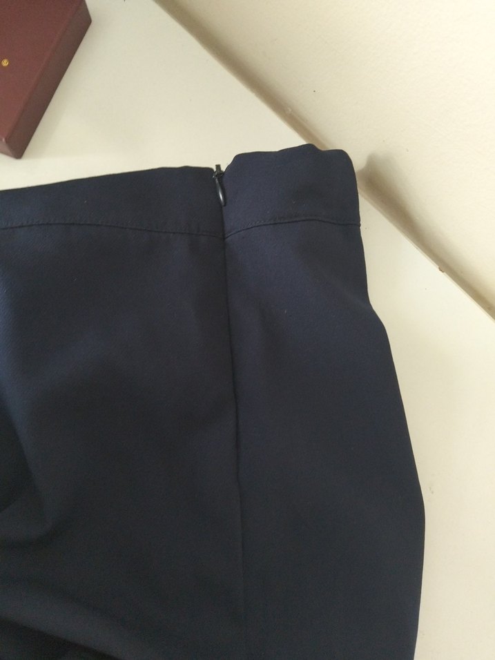 Fırfırlı Lacivert Midi  Eteği - Görsel 3