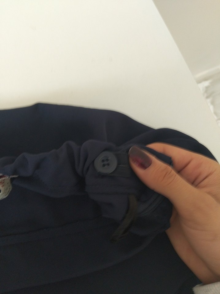 Fırfırlı Lacivert Midi  Eteği - Görsel 2