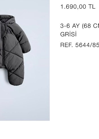 Zara Gri Bebek Tulum - Görsel 3