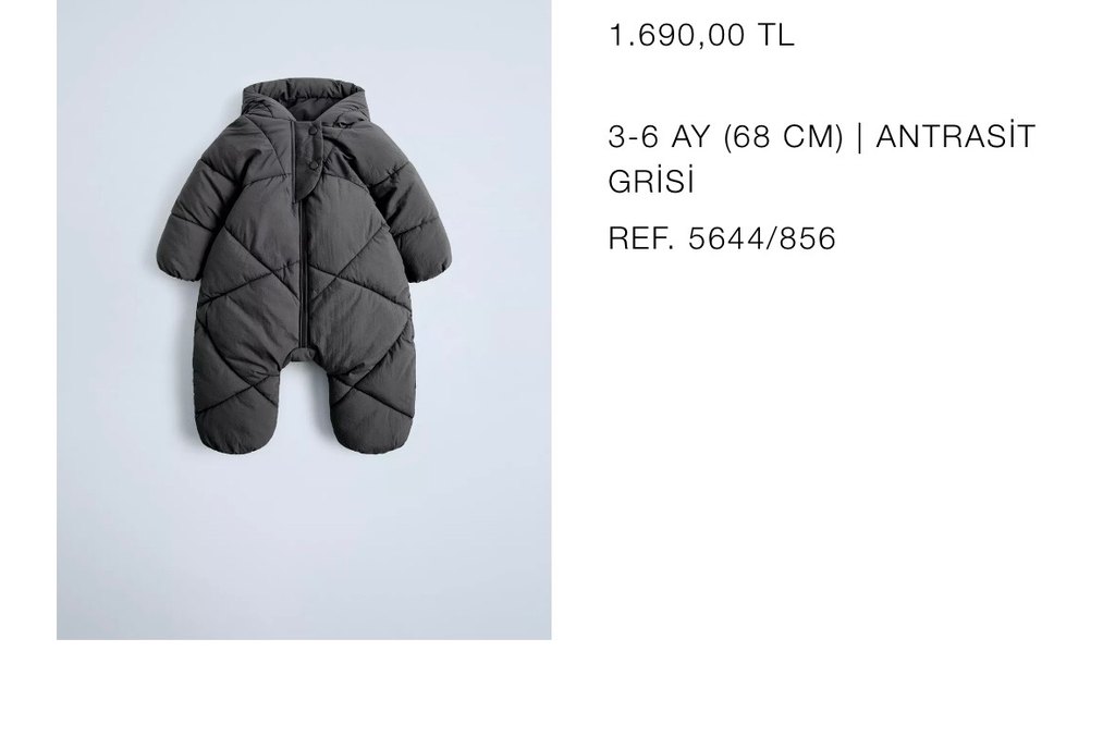 Zara Gri Bebek Tulum - Görsel 3