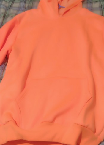 Turuncu, Rahat Kesim, Uzun Kollu Sweatshirt