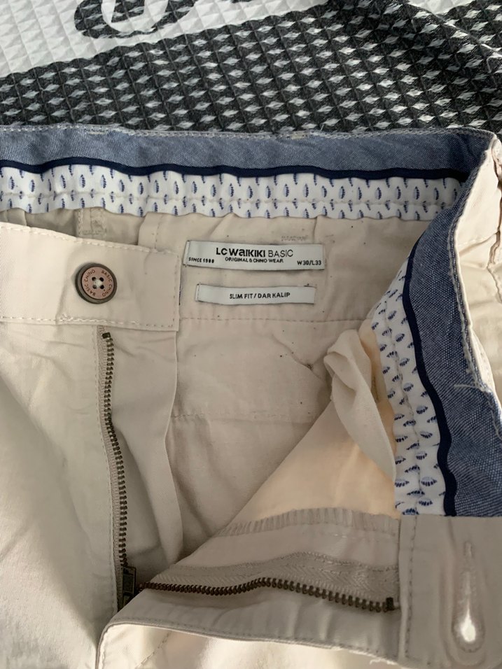 Bej Düz Kesim Pantolon — görsel 2/3