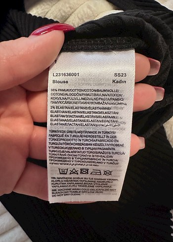 Lee marka Siyah V Yaka Triko Askılı Bluz - Görsel 5