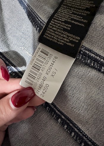 Kadın Mavi Denim Düğmeli Ceket - Görsel 7