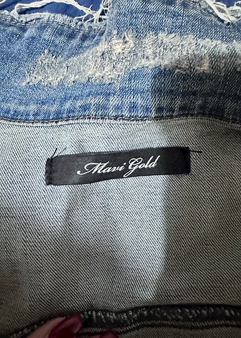 Kadın Mavi Denim Düğmeli Ceket - Görsel 5