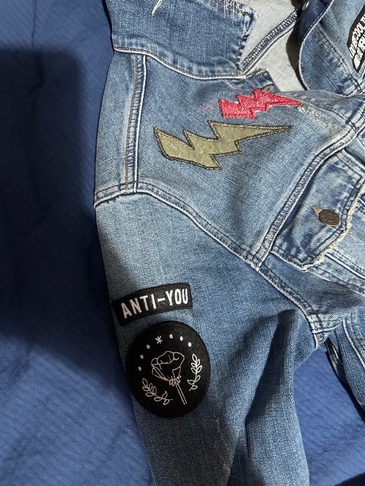 Kadın Mavi Denim Düğmeli Ceket - Görsel 3