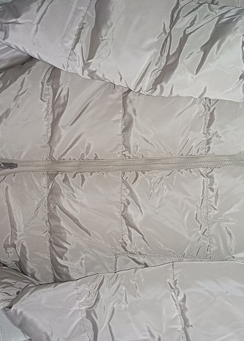 XSIDE Beyaz Kapüşonlu Kadın Kışlık Mont - Görsel 5