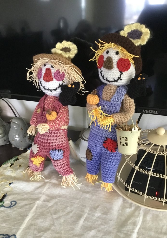 Renkli El Örgüsü Korkuluk Bebekler - Görsel 2