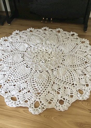 Bohem Tarzı El Örgüsü Yuvarlak Halı - Görsel 2