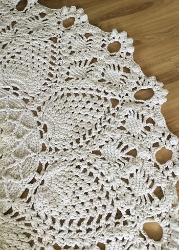 Bohem Tarzı El Örgüsü Yuvarlak Halı - Görsel 4