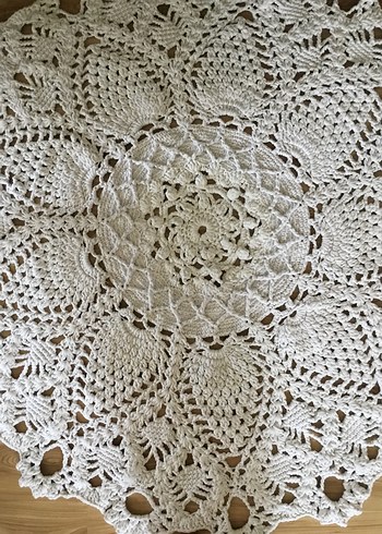 Bohem Tarzı El Örgüsü Yuvarlak Halı - Görsel 3