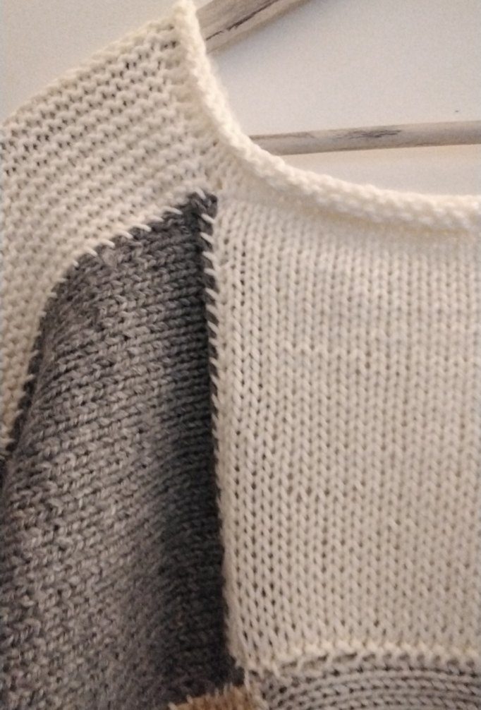 Bohem Gri Renkli Örgü Kadın Kazak - Görsel 4