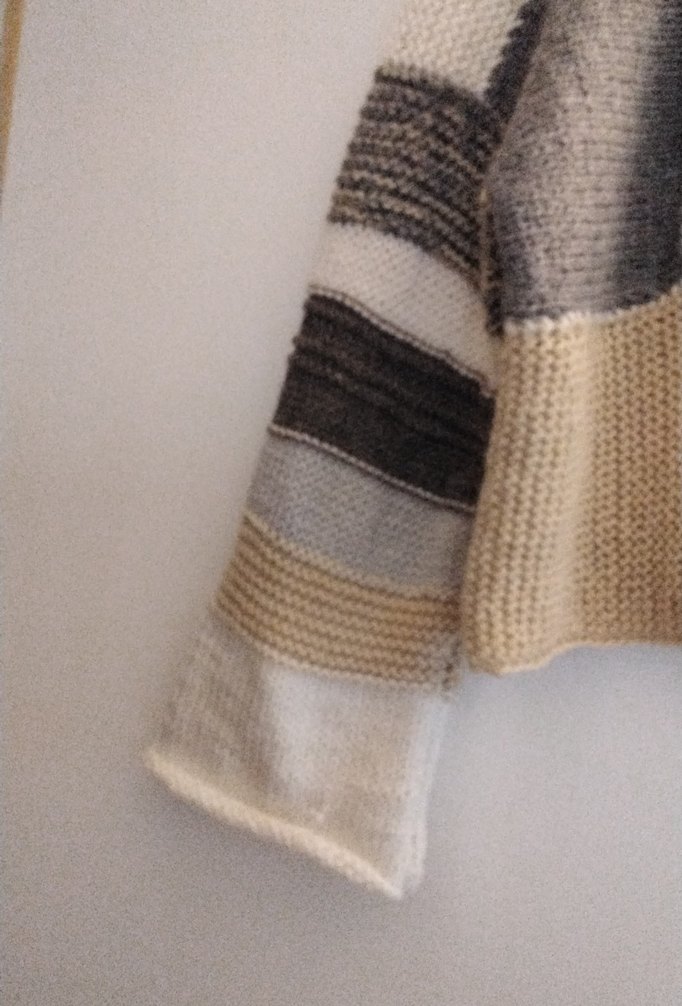 Bohem Gri Renkli Örgü Kadın Kazak - Görsel 3