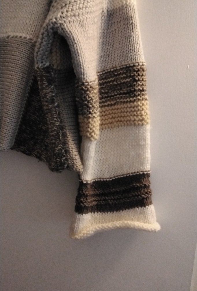 Bohem Gri Renkli Örgü Kadın Kazak - Görsel 2