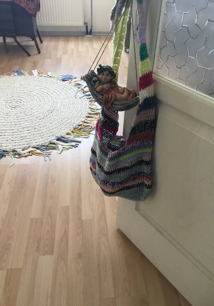 Renkli Örgü Kol Çantası 2 adet - Görsel 2