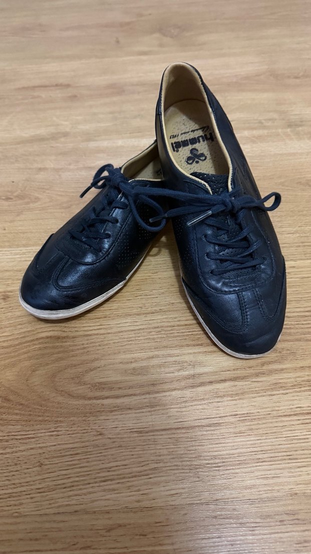 Siyah Dolgu Topuklu Bağcıklı Kadın Spor Ayakkabı - Görsel 2