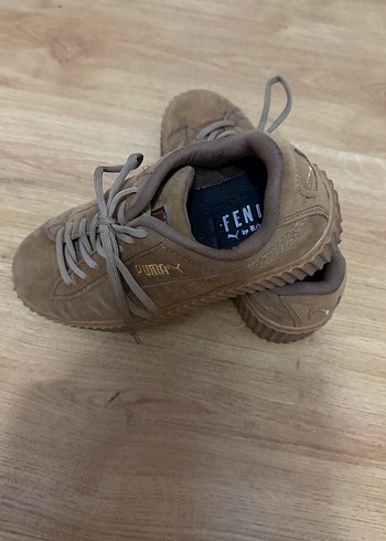 Kahverengi Süet Platform Topuklu Kadın Spor Ayakkabı - Görsel 3