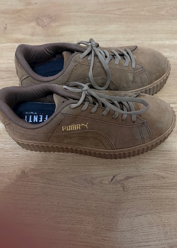 Kahverengi Süet Platform Topuklu Kadın Spor Ayakkabı - Görsel 2