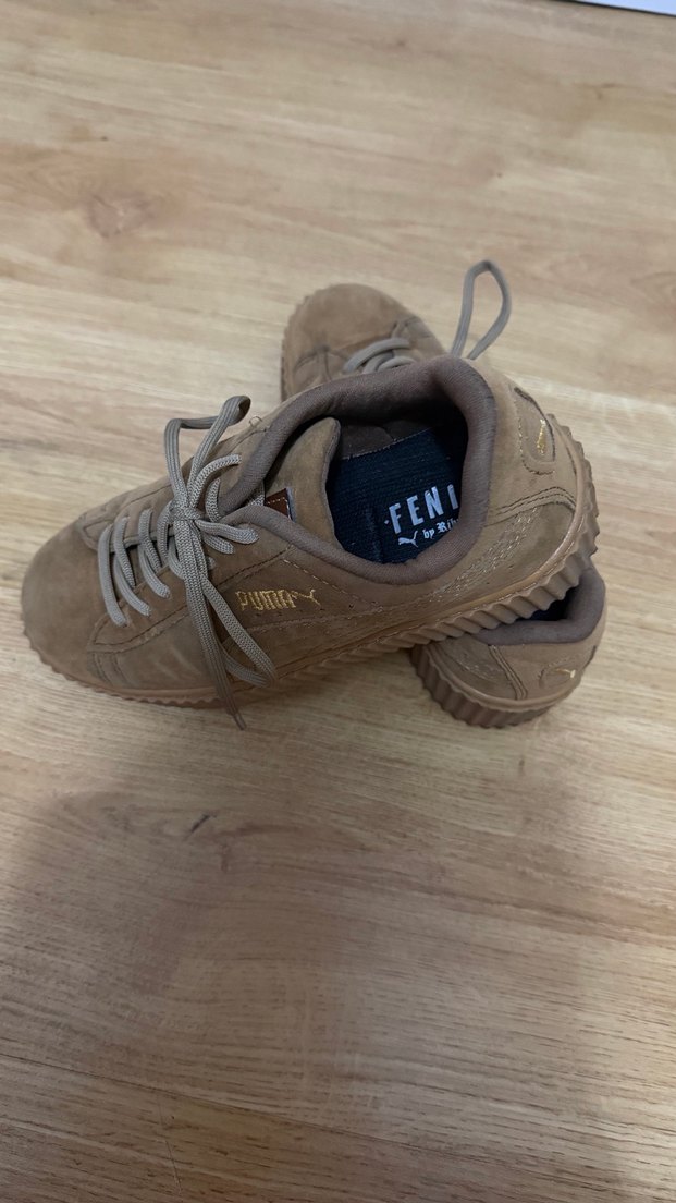 Kahverengi Süet Platform Topuklu Kadın Spor Ayakkabı - Görsel 3