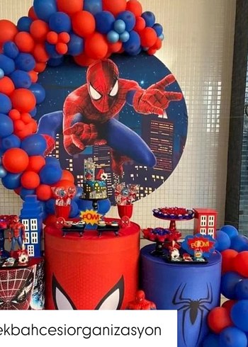 Örümcek Adam Temalı Parti Süsleri istanbul - Görsel 5