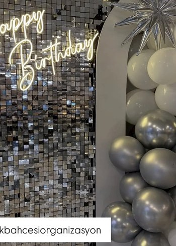 Gri Doğum Günü Parti Süslemeleri - Görsel 2