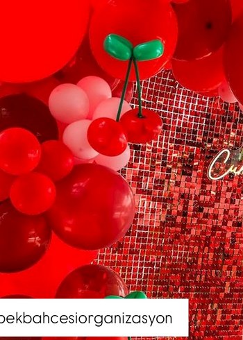 Parlak Kırmızı Doğum Günü Balon Süsü - Görsel 2