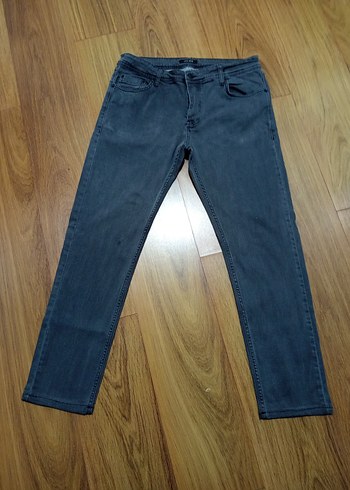Erkek Gri Denim Regular Fit Jean Pantolon - Görsel 3
