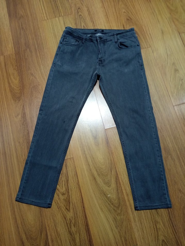 Erkek Gri Denim Regular Fit Jean Pantolon - Görsel 3