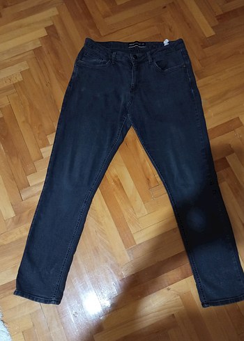 Erkek Regular Fit Siyah Kot Pantolon