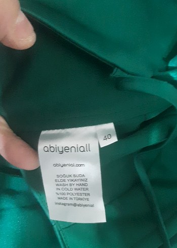 Koyu Turkuaz Drapeli Uzun Kadın Abiye - Görsel 3