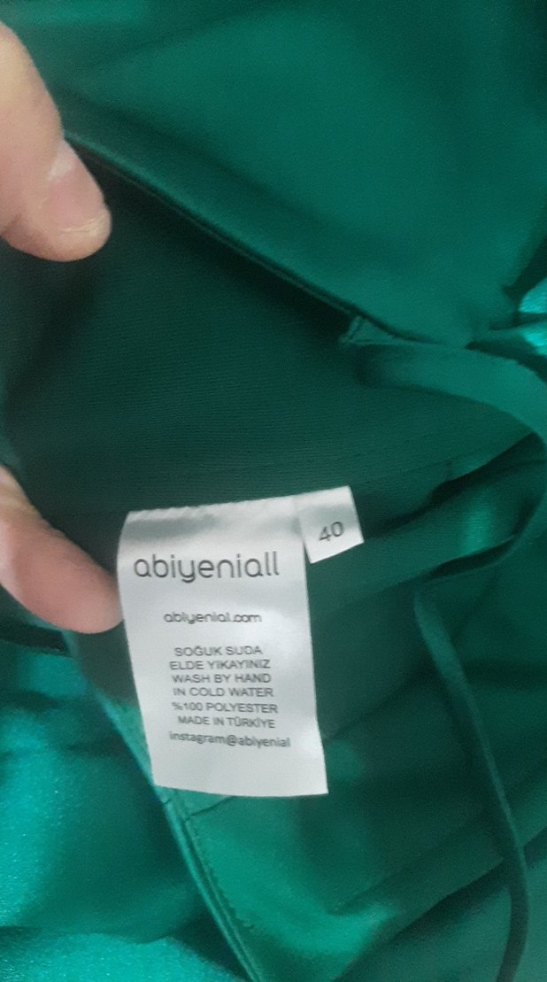 Koyu Turkuaz Drapeli Uzun Kadın Abiye - Görsel 3